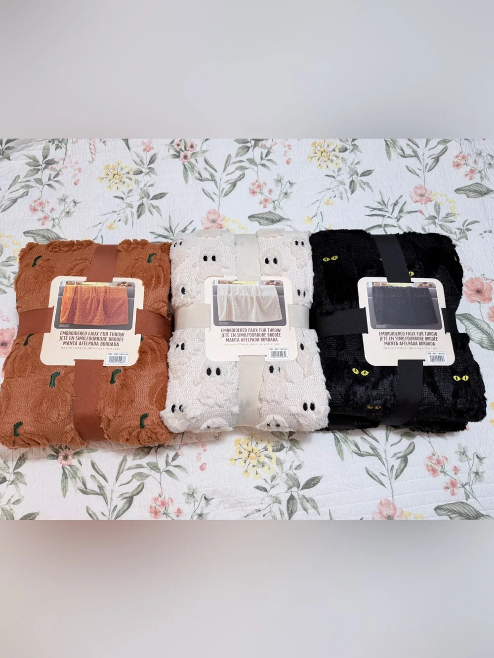 🎃 👻 Set of 3 Viral TikTok Costco Halloween Throw Blankets